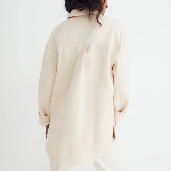 Madewell Waffleback Branner Shirt-Jacket | Faded Seagrass White | Size 2X - Picture 2 of 10